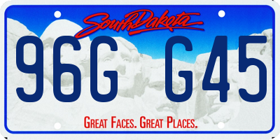 SD license plate 96GG45