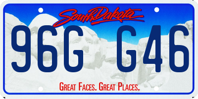 SD license plate 96GG46
