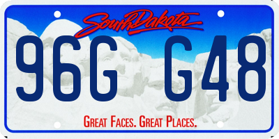 SD license plate 96GG48