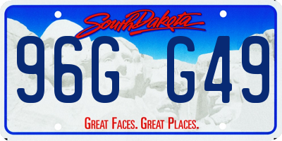 SD license plate 96GG49