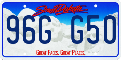 SD license plate 96GG50