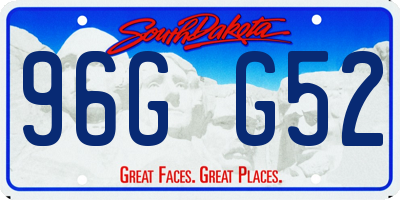 SD license plate 96GG52