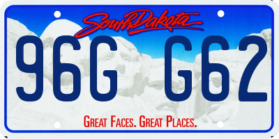 SD license plate 96GG62