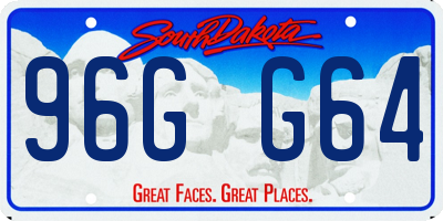 SD license plate 96GG64