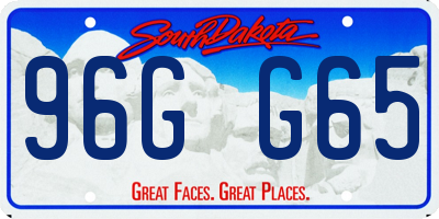SD license plate 96GG65