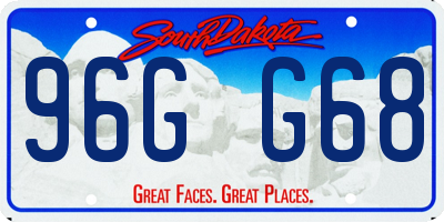 SD license plate 96GG68