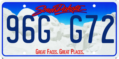 SD license plate 96GG72