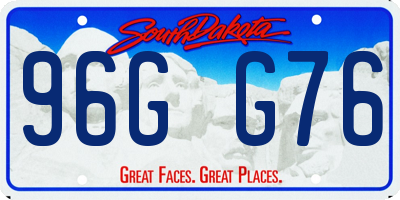 SD license plate 96GG76
