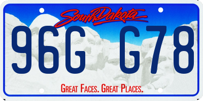 SD license plate 96GG78