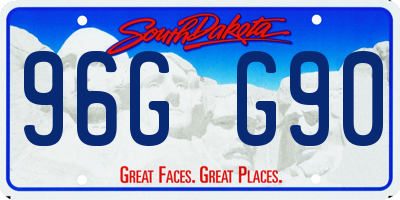 SD license plate 96GG90