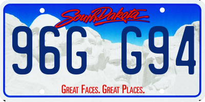 SD license plate 96GG94