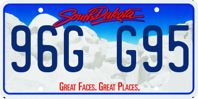 SD license plate 96GG95