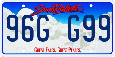 SD license plate 96GG99