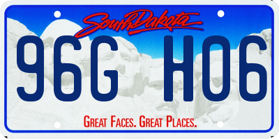 SD license plate 96GH06