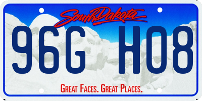 SD license plate 96GH08