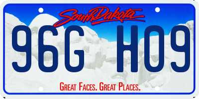 SD license plate 96GH09