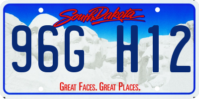 SD license plate 96GH12