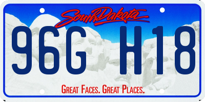 SD license plate 96GH18