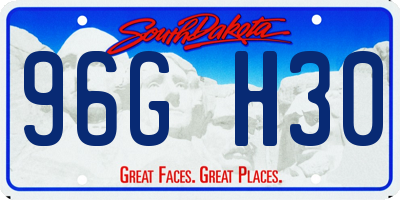 SD license plate 96GH30