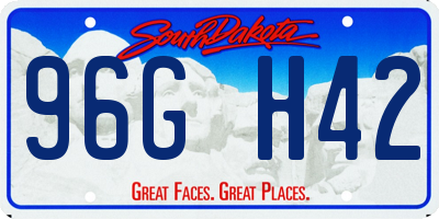 SD license plate 96GH42