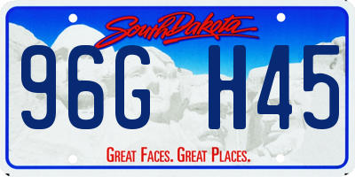 SD license plate 96GH45