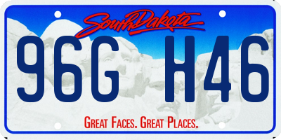 SD license plate 96GH46