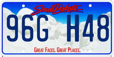 SD license plate 96GH48