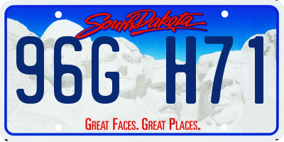 SD license plate 96GH71