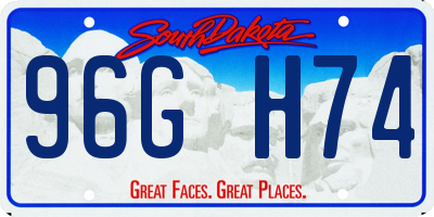 SD license plate 96GH74