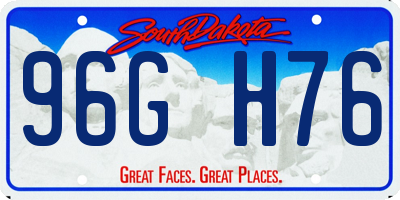 SD license plate 96GH76