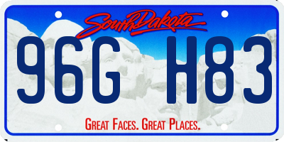 SD license plate 96GH83