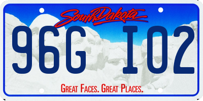 SD license plate 96GI02