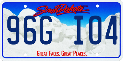 SD license plate 96GI04