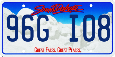 SD license plate 96GI08