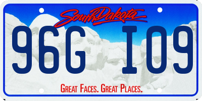 SD license plate 96GI09