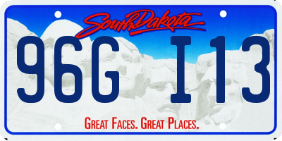 SD license plate 96GI13