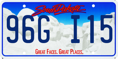 SD license plate 96GI15
