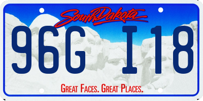 SD license plate 96GI18