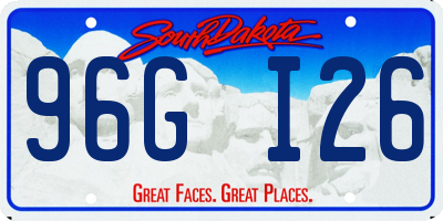 SD license plate 96GI26