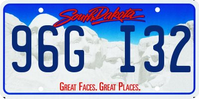 SD license plate 96GI32