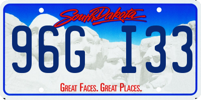SD license plate 96GI33