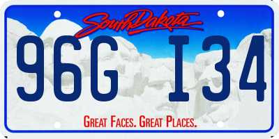 SD license plate 96GI34
