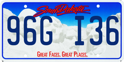 SD license plate 96GI36