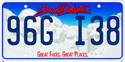 SD license plate 96GI38
