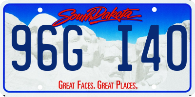 SD license plate 96GI40