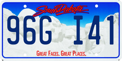 SD license plate 96GI41