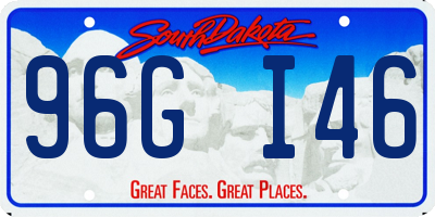 SD license plate 96GI46