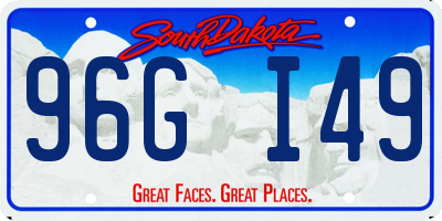 SD license plate 96GI49