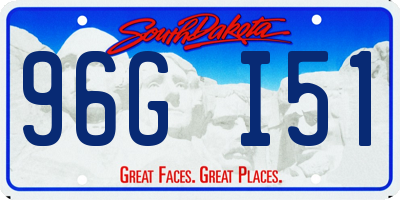 SD license plate 96GI51