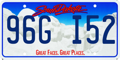 SD license plate 96GI52